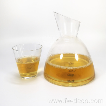 Customer logo slanted mouth crystal whiskey decanter